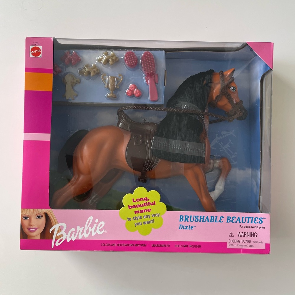 1999 Barbie Brushable Beauties Horse “Dixie” NWT